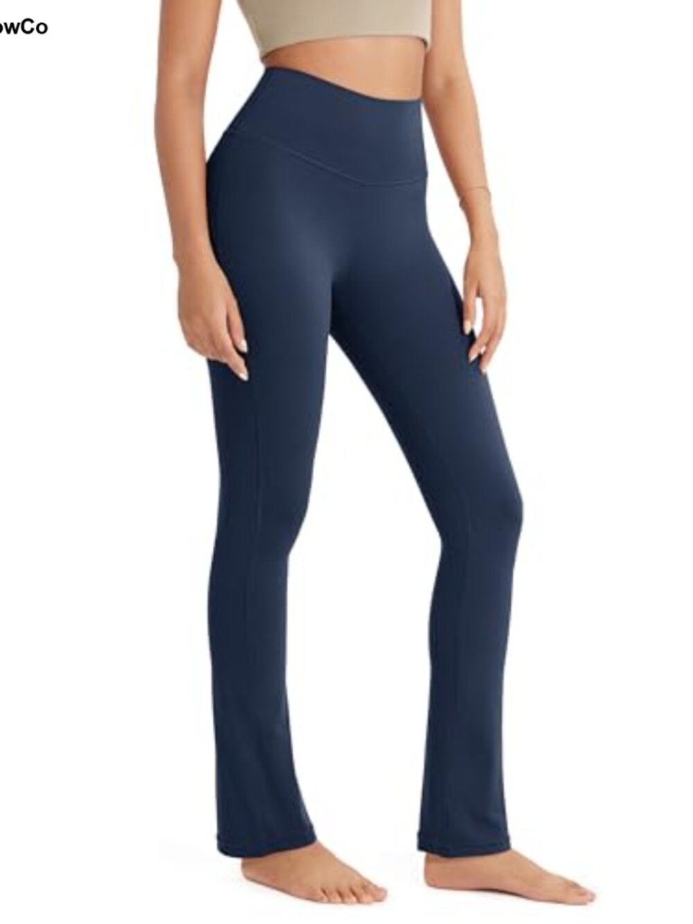 Women's High Waist Straight Leg Lounge Yoga Pants with Back Pocket 28" Inseam
